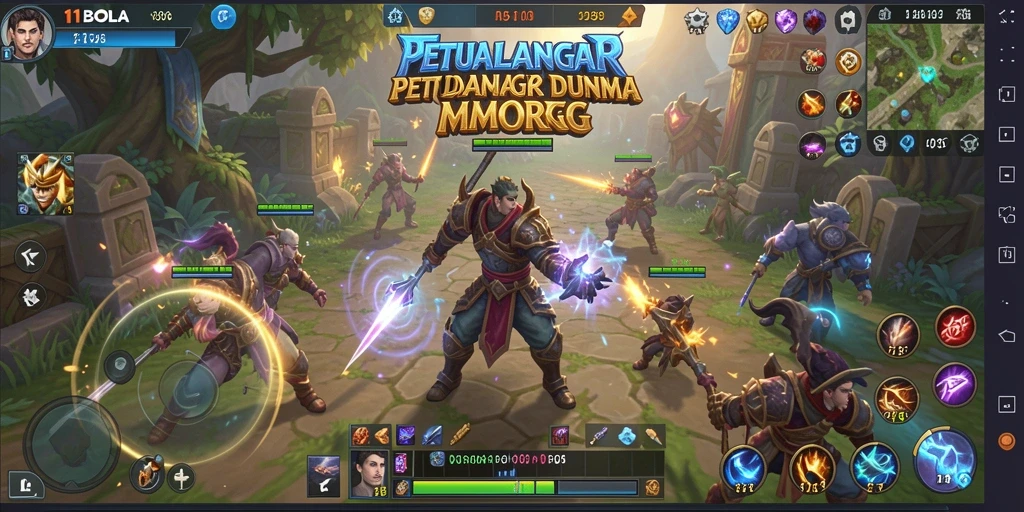 Tampilan gameplay 11BOLA yang menakjubkan dalam dunia MMORPG.