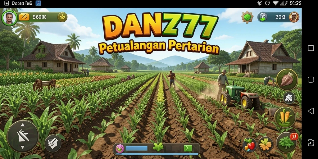 Tampilan gameplay menarik dari DAN777 yang menunjukkan aktivitas pertanian.