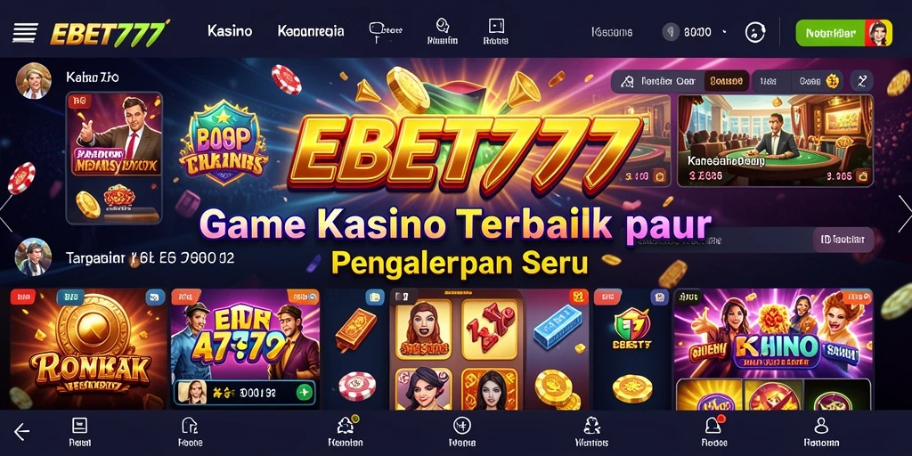 Tampilan menarik dan seru dari permainan Kasino EBET777.