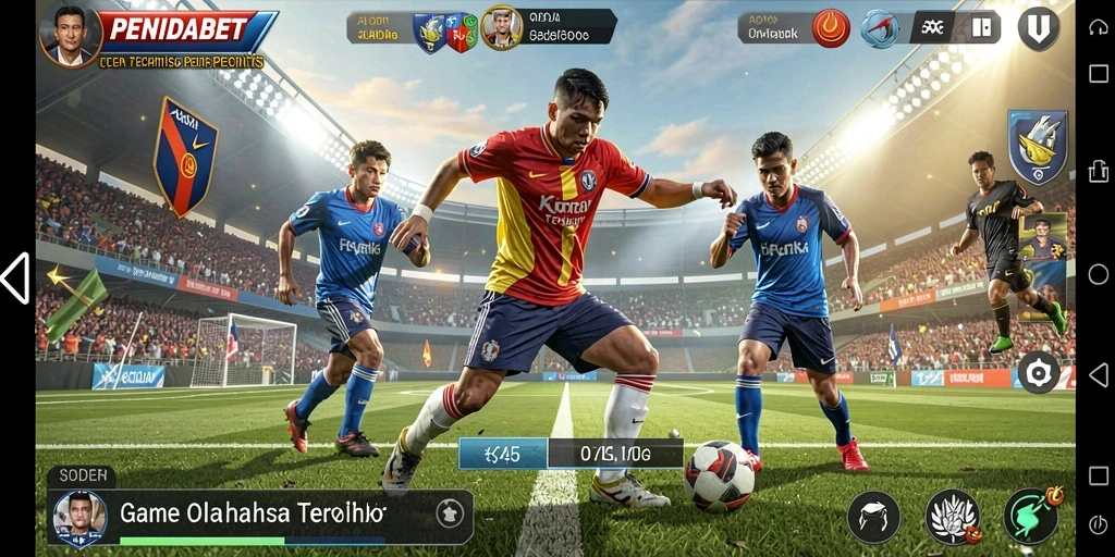 Tampilan utama gameplay PENIDABET dengan aksi olahraga yang dinamis.