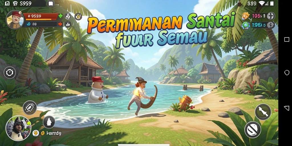 Tampilan gameplay S9S9 yang penuh warna dan menyenangkan.