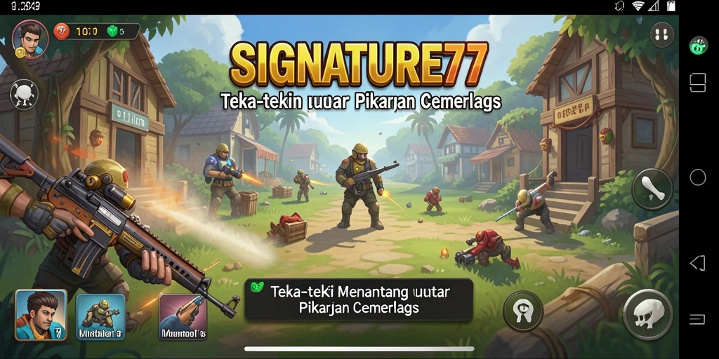 Tampilan gameplay menarik dan penuh warna dari SIGNATURE77.