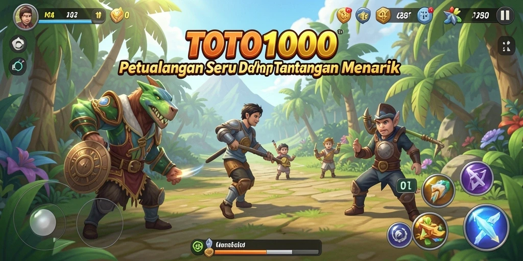 Screenshot TOTO1000 menampilkan aksi seru dalam gameplay petualangan.